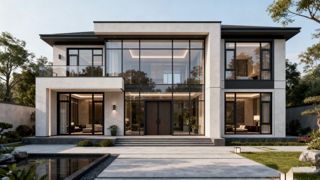Aluminum doors and windows combine both beauty and practicality.