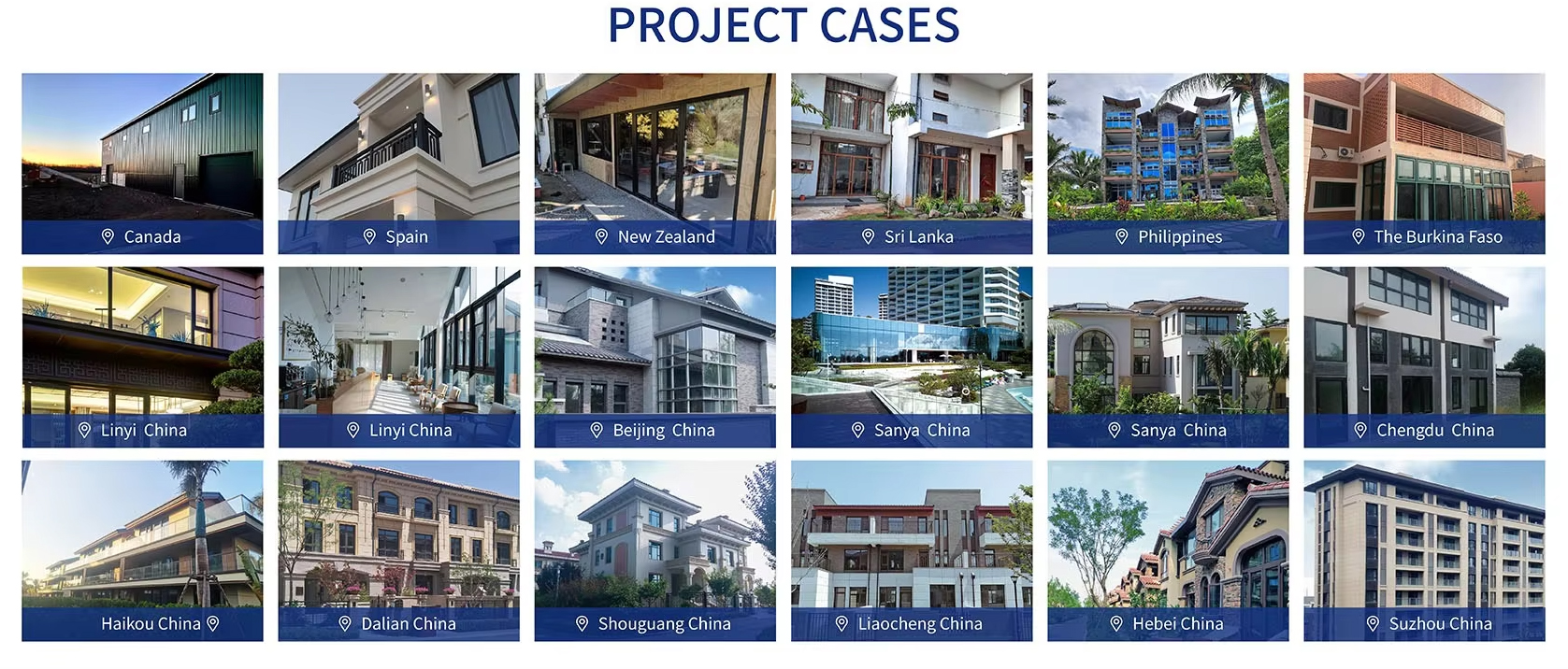Global Cases-Imagery doors and windows has exported to multiple countries worldwide and received unanimous praise.