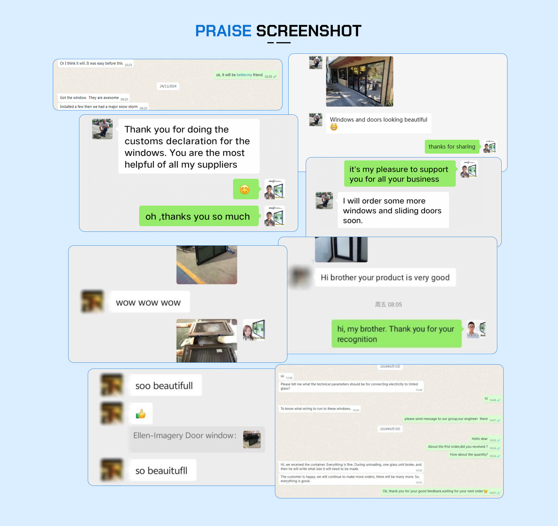 The praise and compliments from customers reflect the reputation and recognition of our Imagery brand in the overseas market.