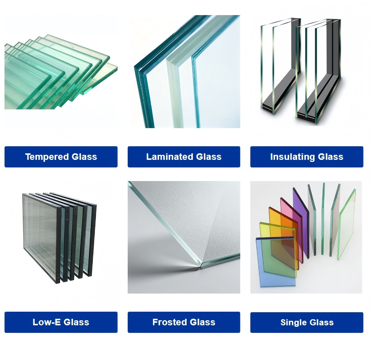 Different glass choices for windows and doors